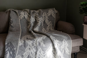 Wolldecke KUUSI | Grau - Weiss