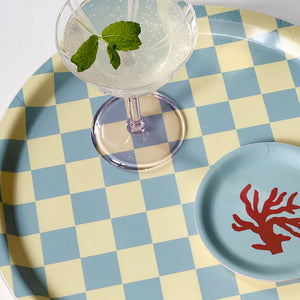 Serviertablett CHECKER Lemon 27 x 20 cm