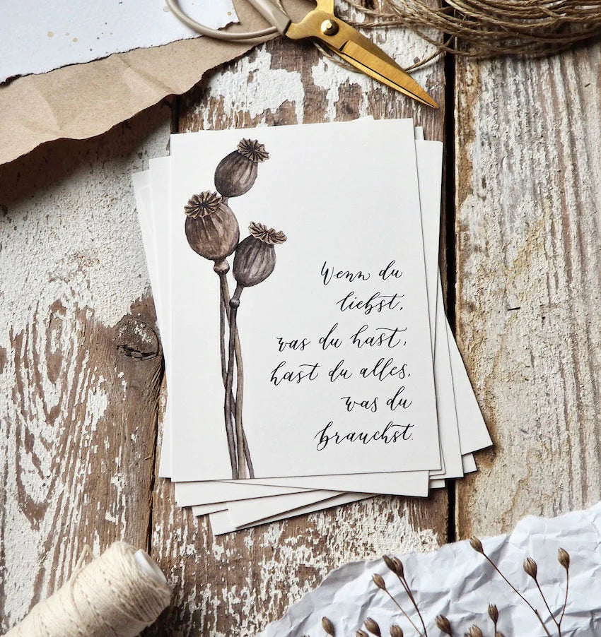 Postkarte MOHNKAPSELN