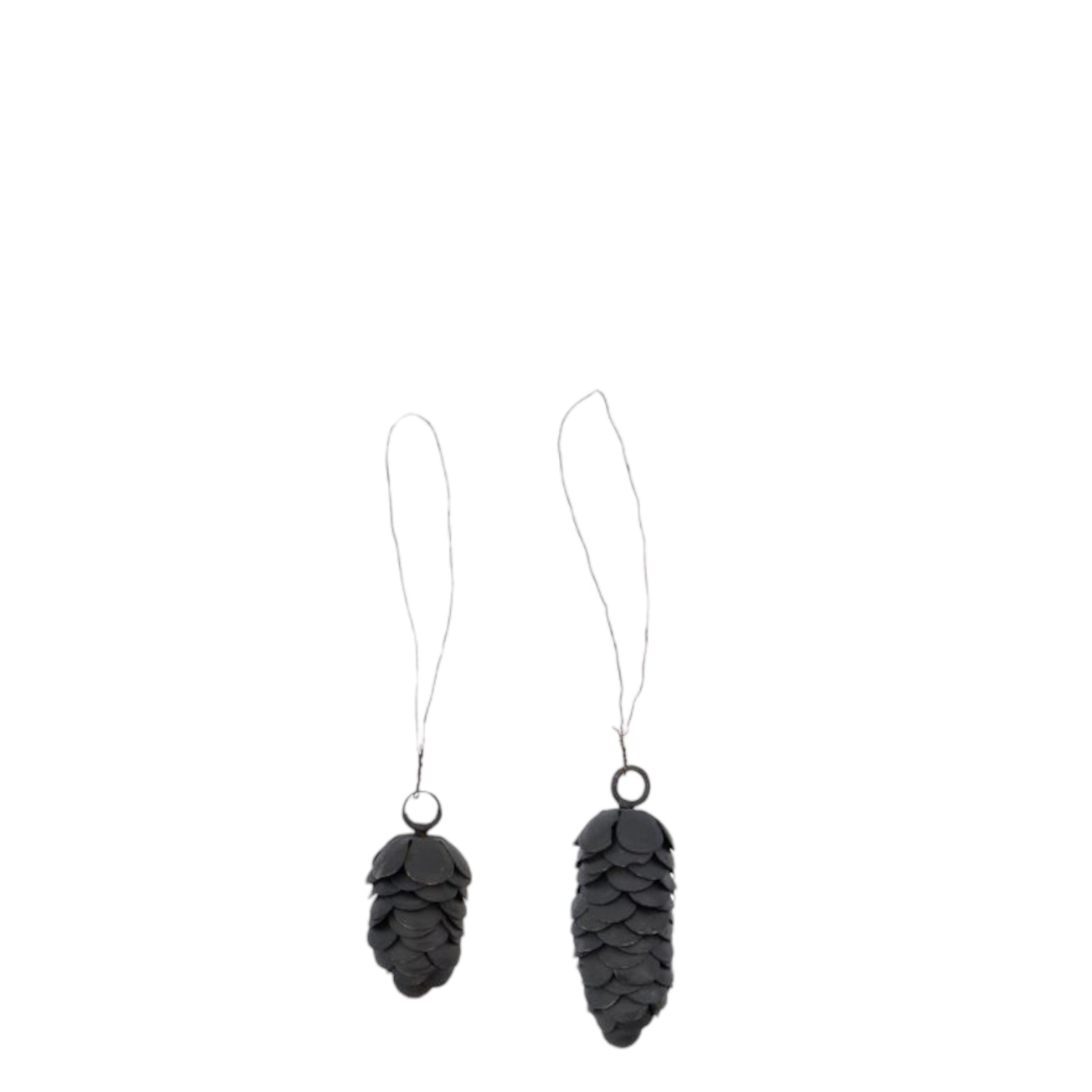 Tannenzapfenanhänger SCHWARZ | 2-er Set