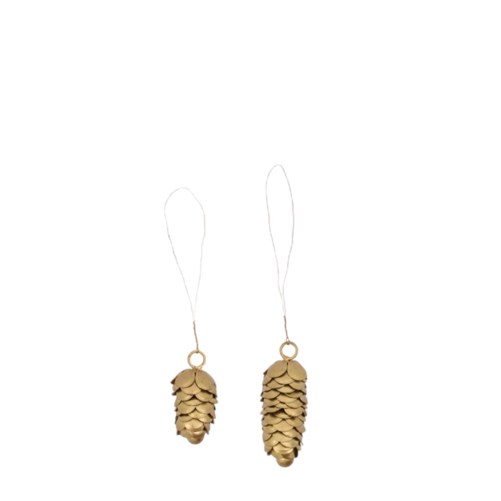 Tannenzapfenanhänger GOLD | 2-er Set