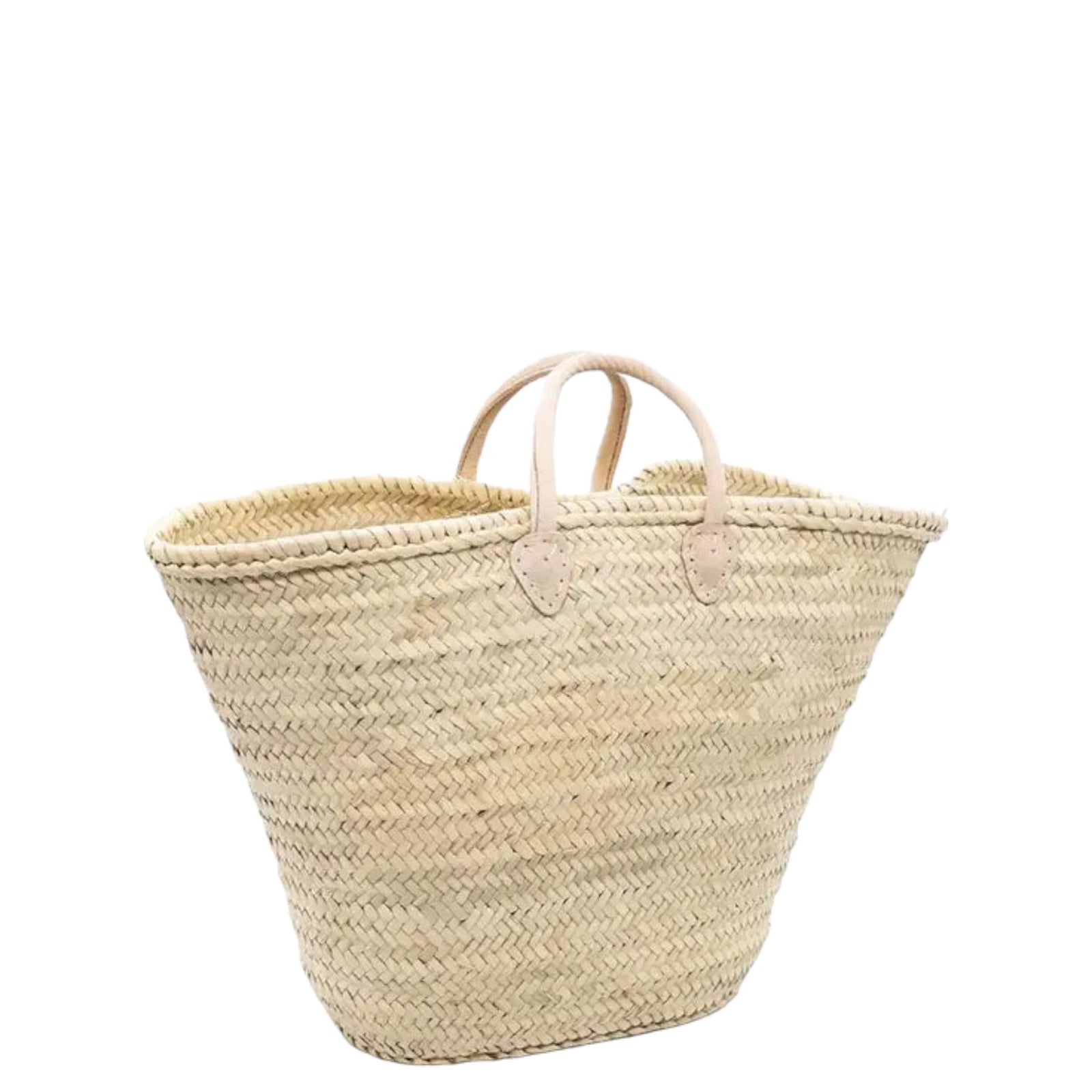 Korbtasche mit kurzem Lederhenkel