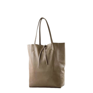 Ledershopper TAUPE