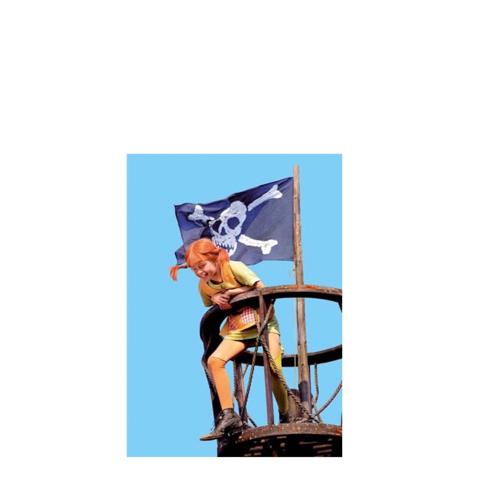 Postkarte PIPPI PIRATENFLAGGE