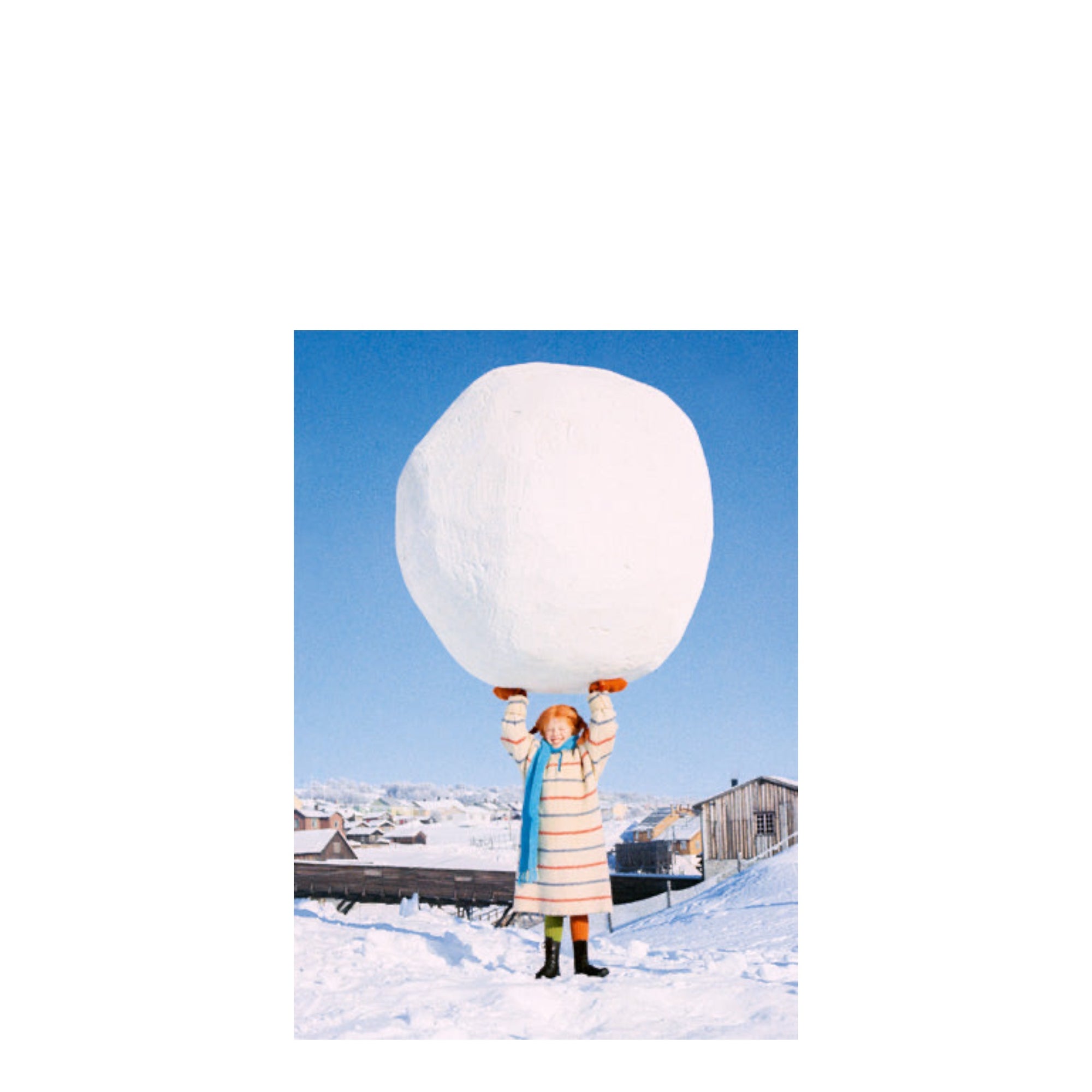 Postkarte PIPPI SCHNEEBALL