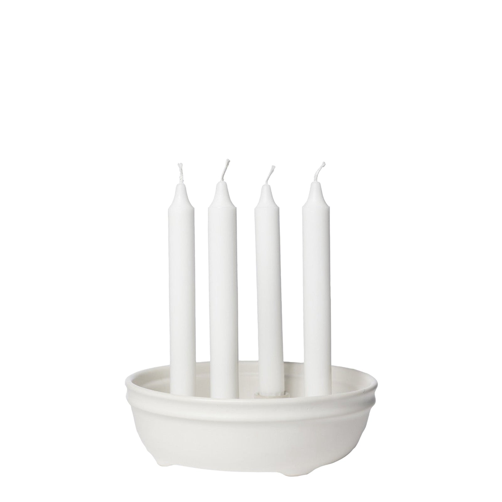 Kerzenschale ERNST | Naturweiss glasiert  Ø: 22 cm