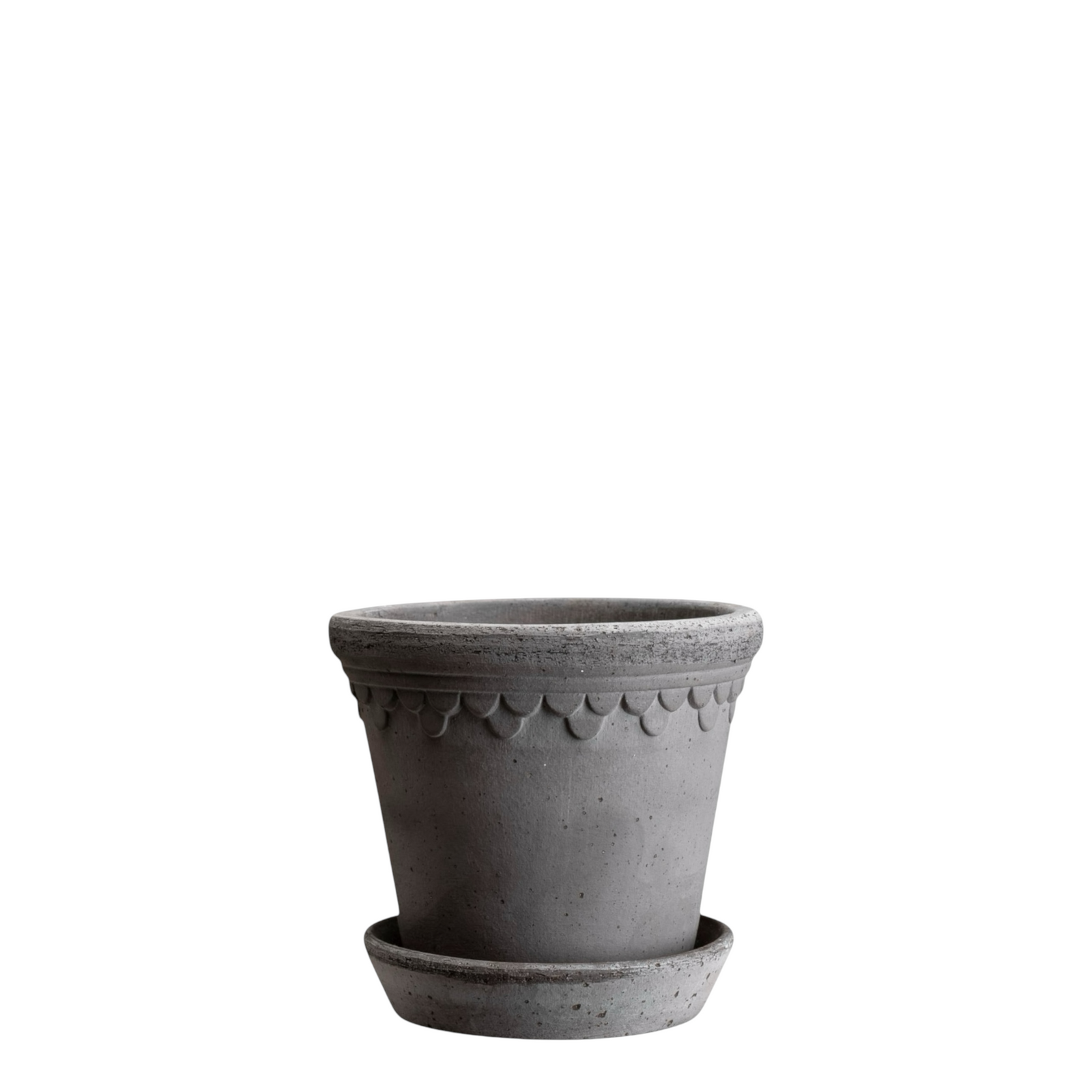 Blumentopf mit Unterteller Københavner | Grau Ø: 10 cm
