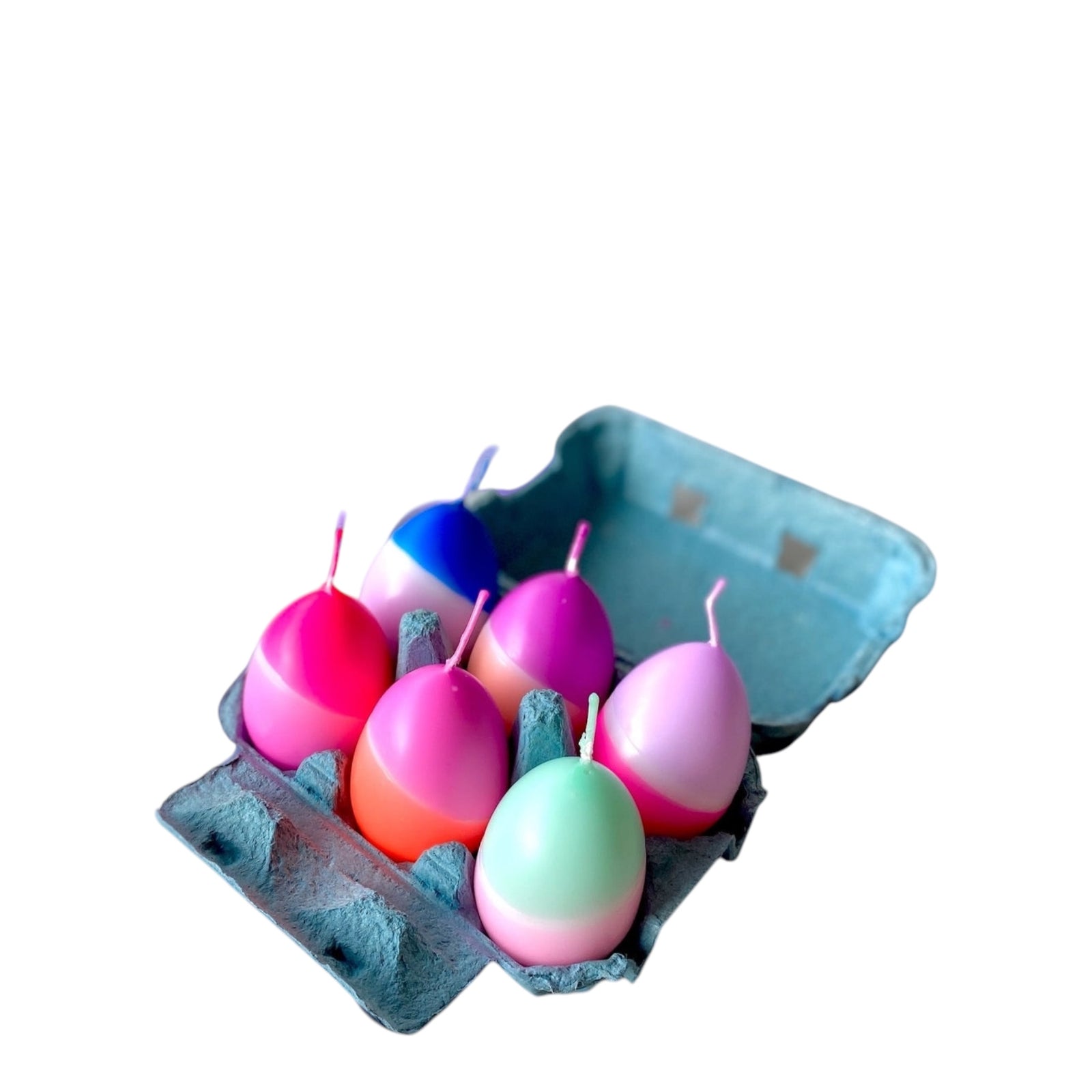 Kerzen Dip Dye EGGS SIXPACK | 6-er Set
