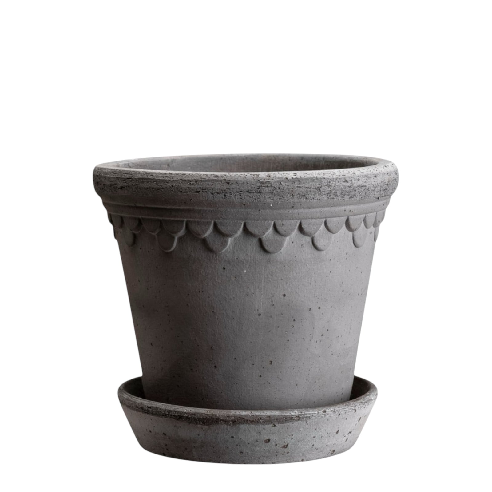 Blumentopf mit Unterteller Københavner | Grau Ø: 30 cm