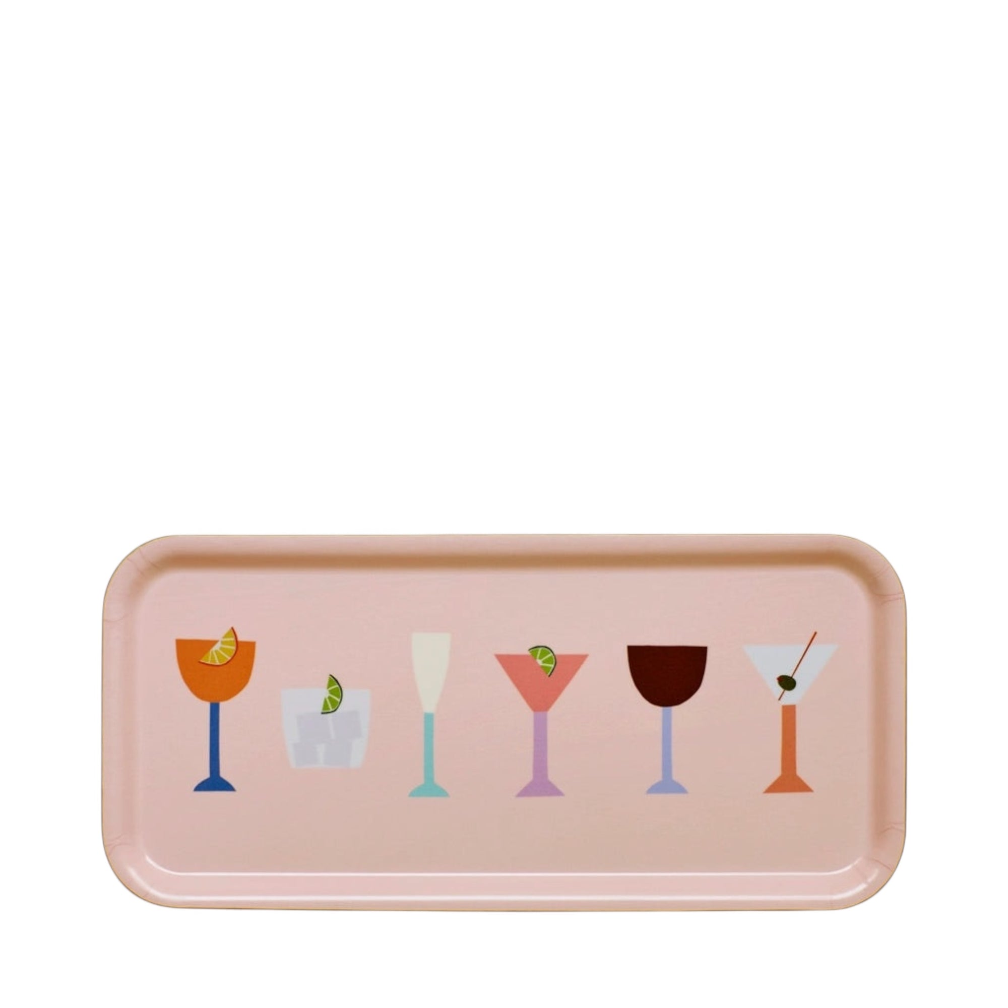 Serviertablett COCKTAIL PEACH 32 x 15 cm
