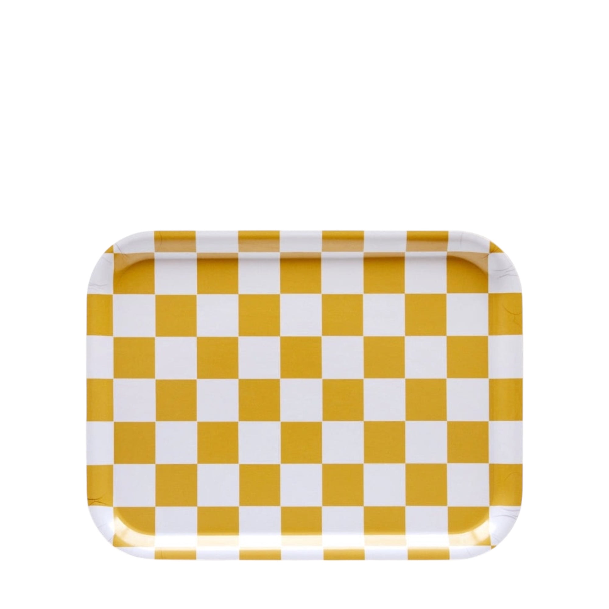 Serviertablett CHECKER Mustard 27 x 20 cm