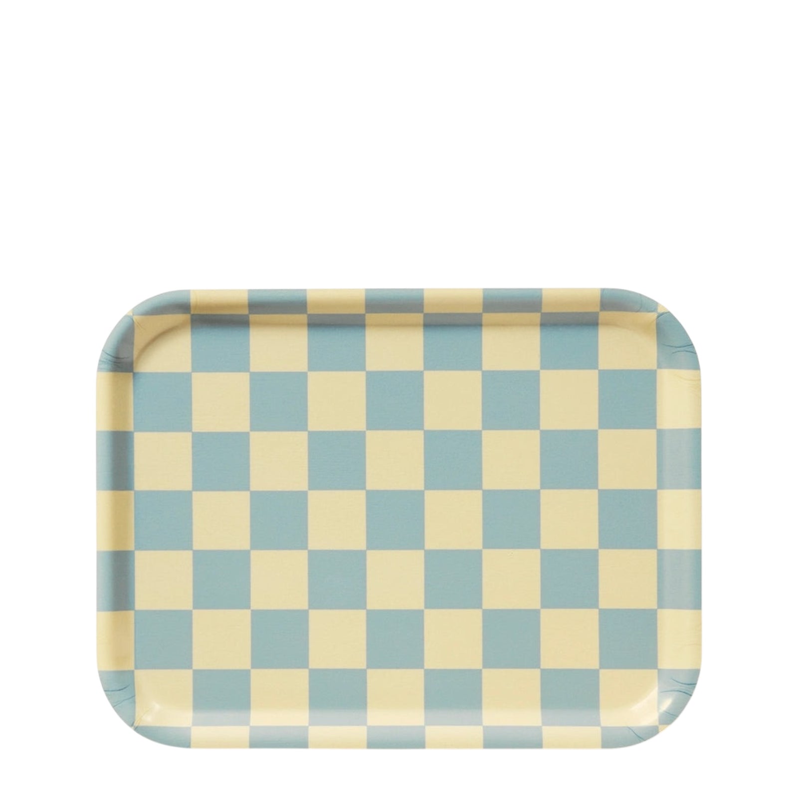 Serviertablett CHECKER Lemon | 27 x 20 cm