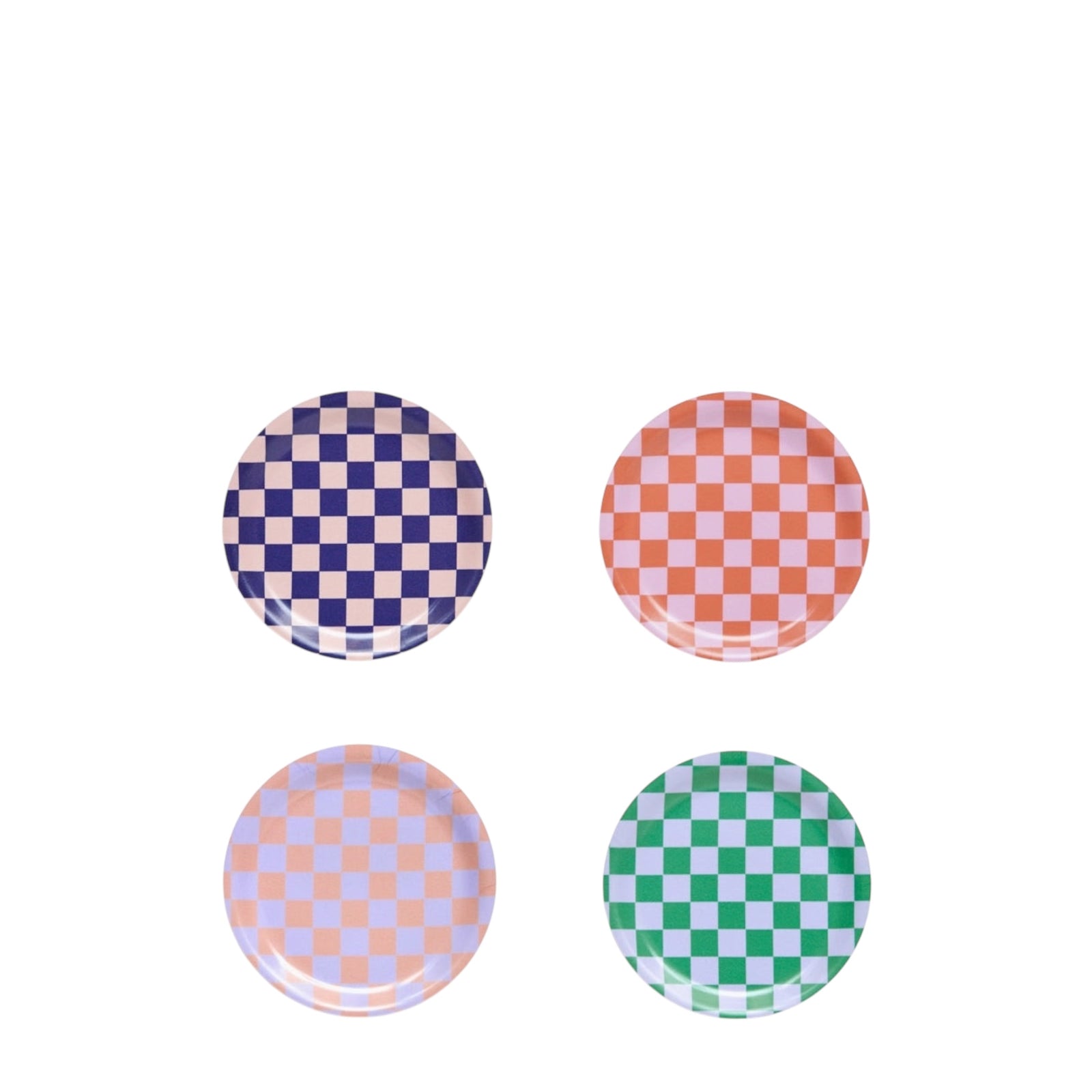 Untersetzer CHECKER FRESH MIX | 4-er Set Ø: 11 cm