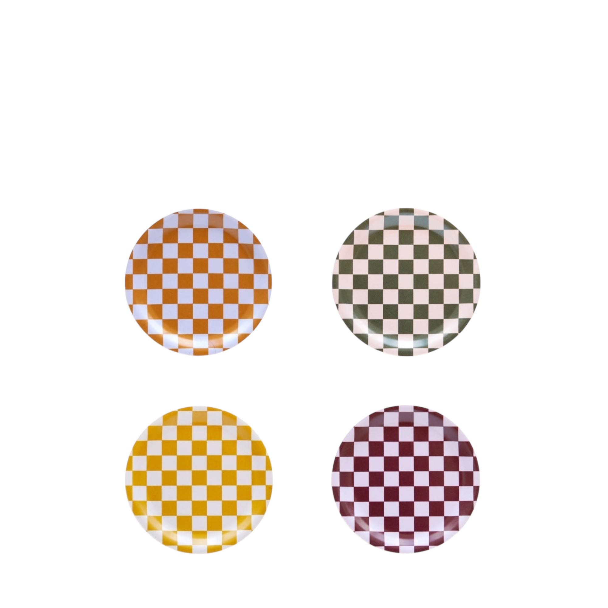 Untersetzer CHECKER - WARM MIX 4-er Set Ø: 11 cm