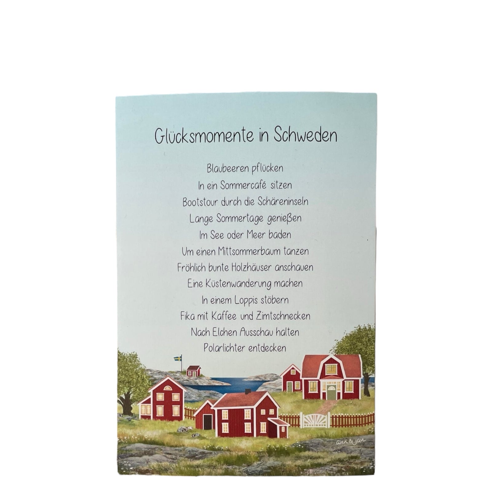 Grosse Postkarte | Glücksmomente in Schweden