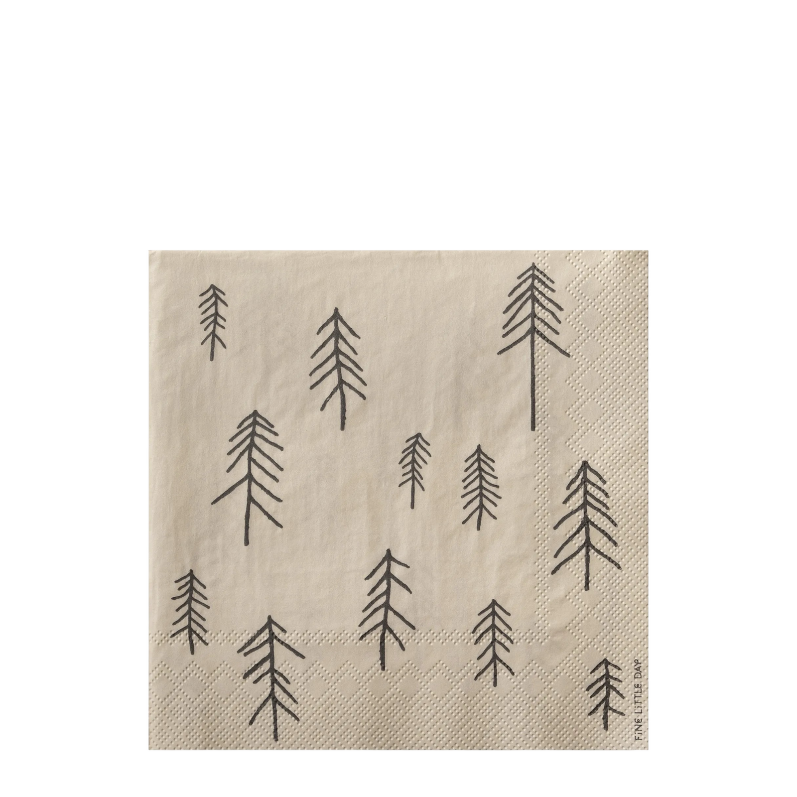 Papierservietten TALL  | Beige - Schwarz