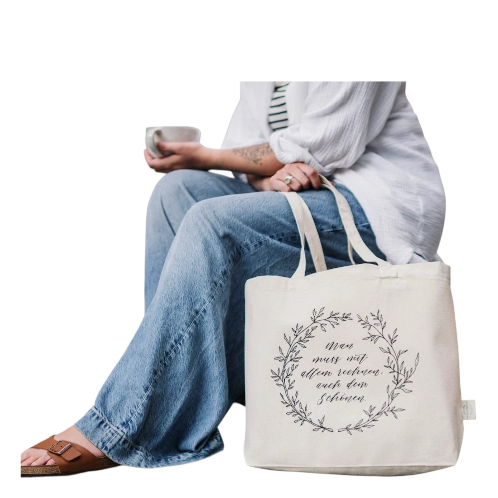 Canvatasche MAN MUSS MIT ALLEM RECHNEN...