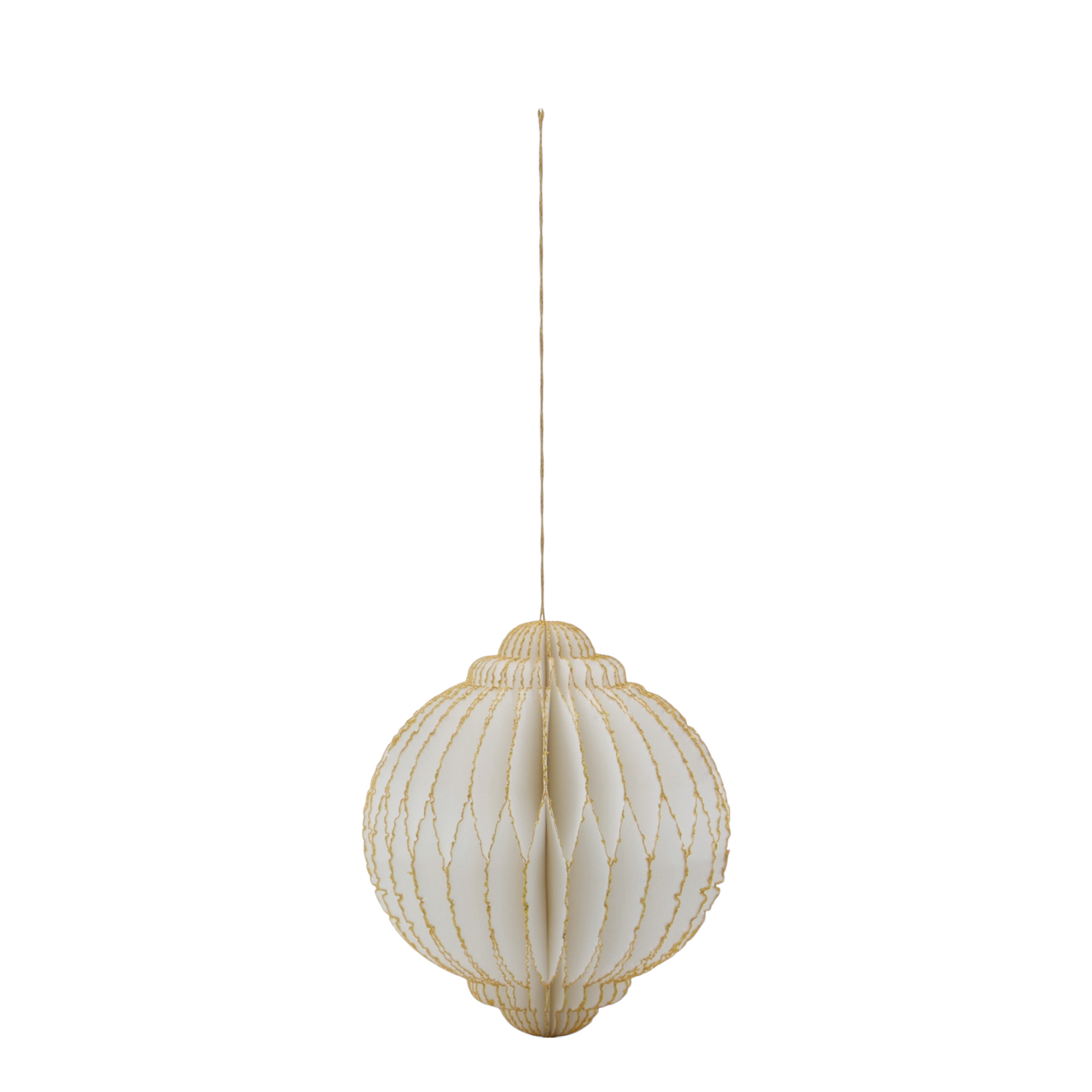 Weihnachtsdekoration ALSTA | Medium Off-white - Golden