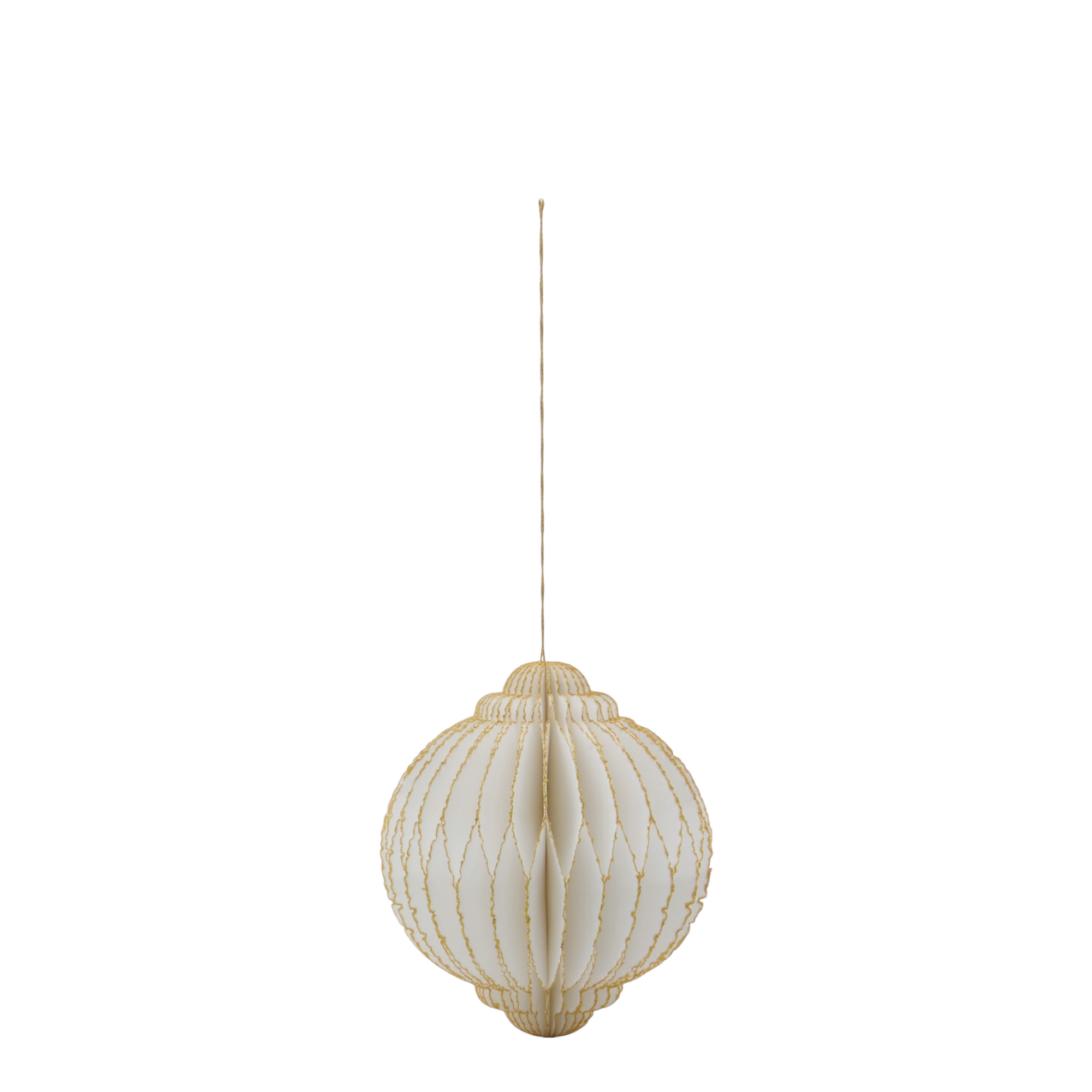 Weihnachtsdekoration ALSTA | Small Off-white - Golden