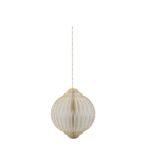 Weihnachtsdekoration ALSTA | Small Off-white - Golden