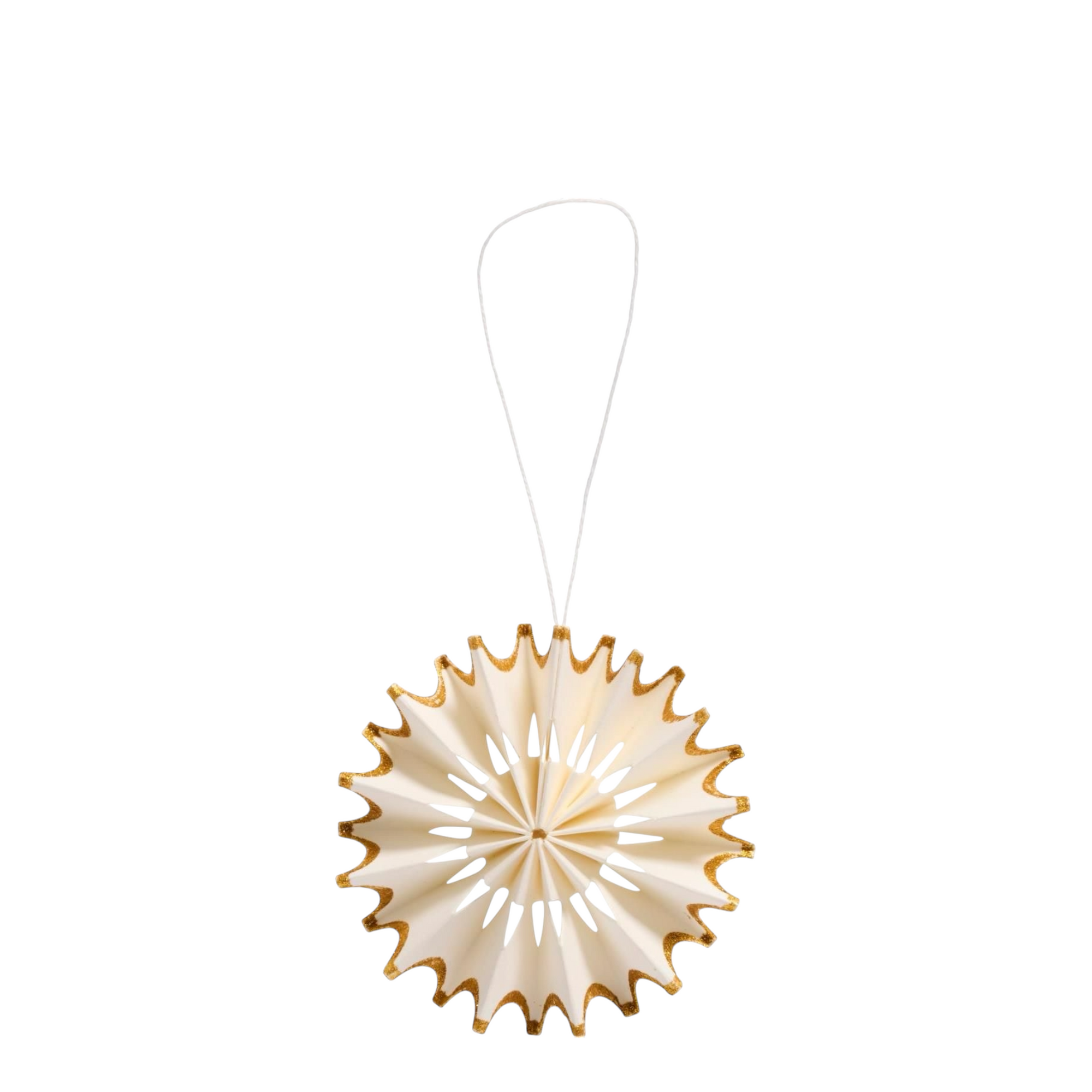 Hängedekoration Schneeflocke | Off-White - Gold