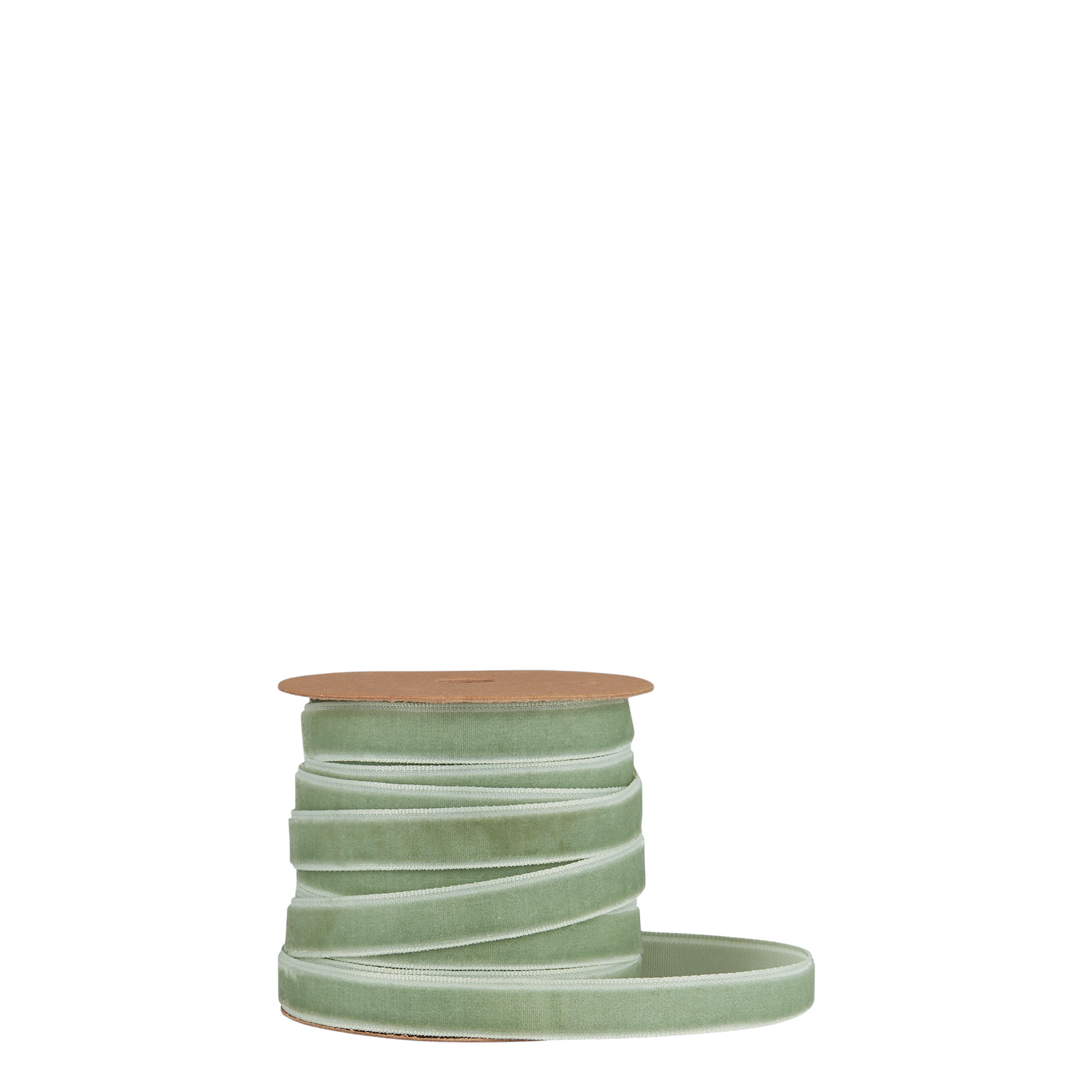 Veloursband | Staubig grün