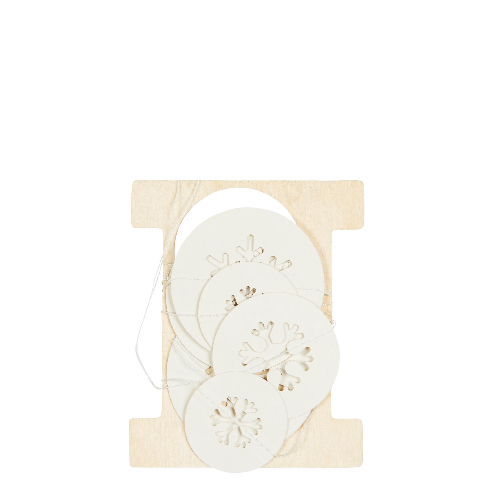 Girlande Schneekristalle verschiedene Grössen | Off-White