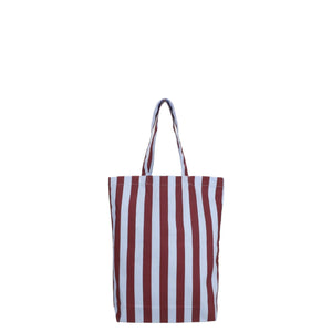 Baumwolltasche STREIFEN | Himmelblau - Feige