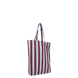 Baumwolltasche STREIFEN | Himmelblau - Feige