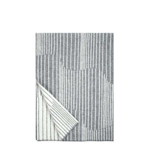 Wolldecke AURORA | Grau - Weiss