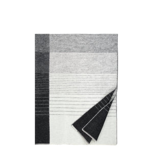 Wolldecke Kaamos | Grau - Weiss - Schwarz