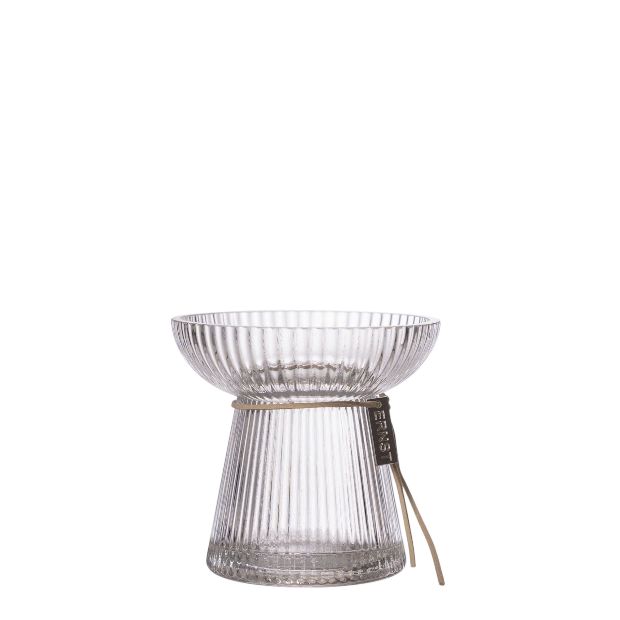 Zwiebelvase / Hyazinthenvase Ribbed | Glas 11 cm