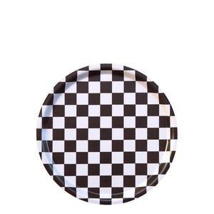Serviertablett CHECKER Espresso | Ø: 31 cm