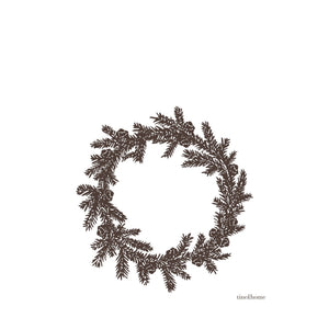Papierservietten KRANZ | Mocca 40 x 40 cm