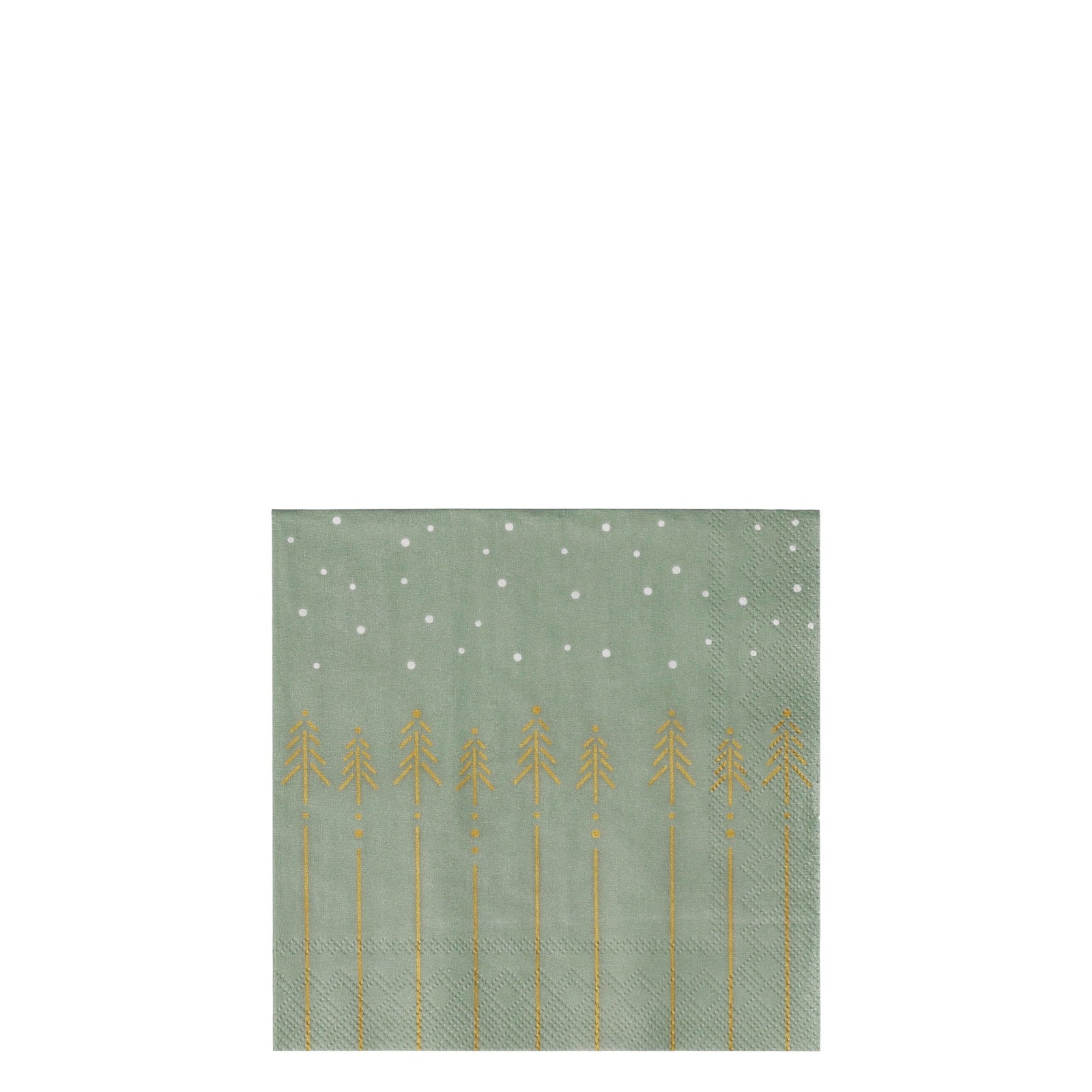Papierservietten Tanne und Schnee | Blau 25 x 25 cm