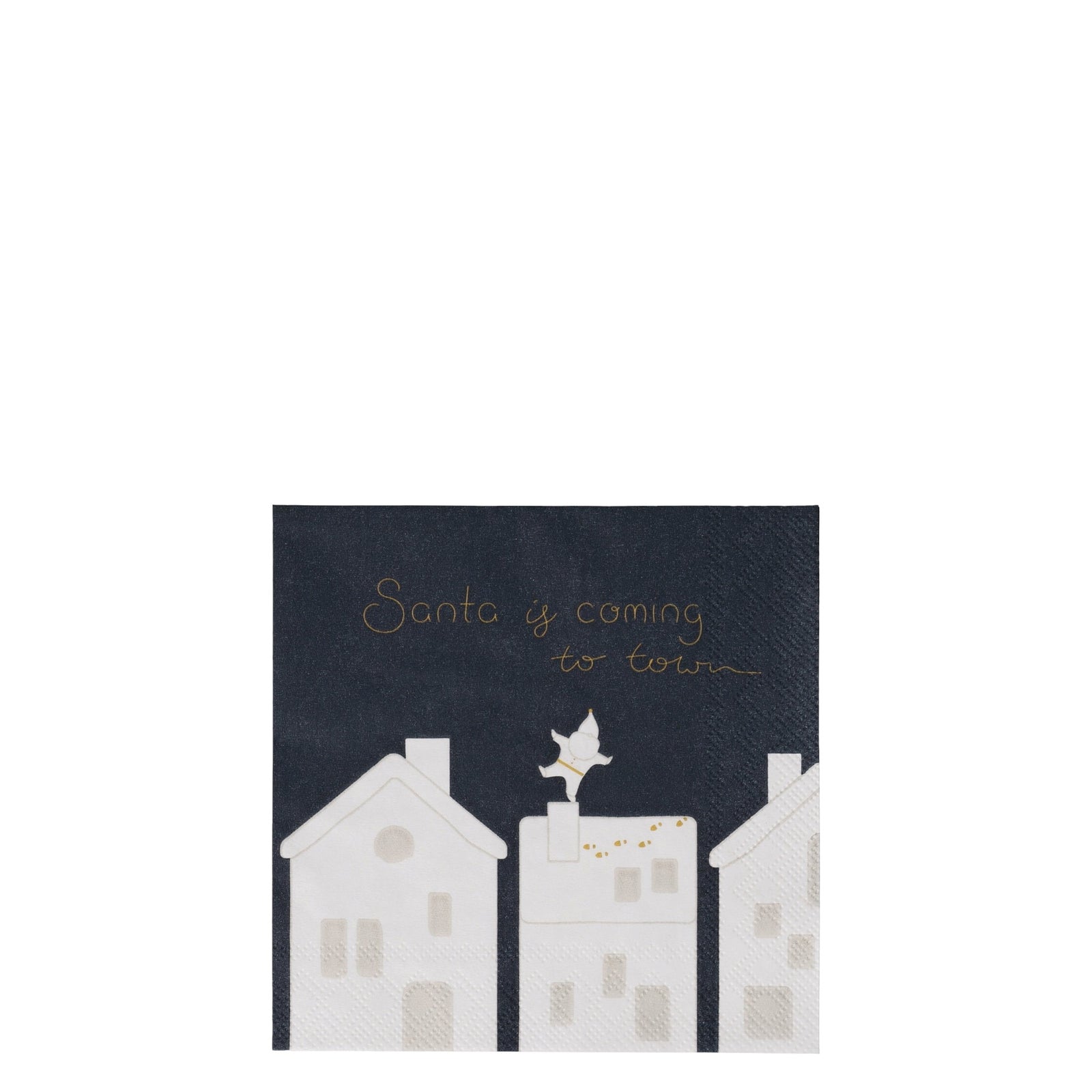 Papierservietten Santa is coming | Blau 25 x 25 cm
