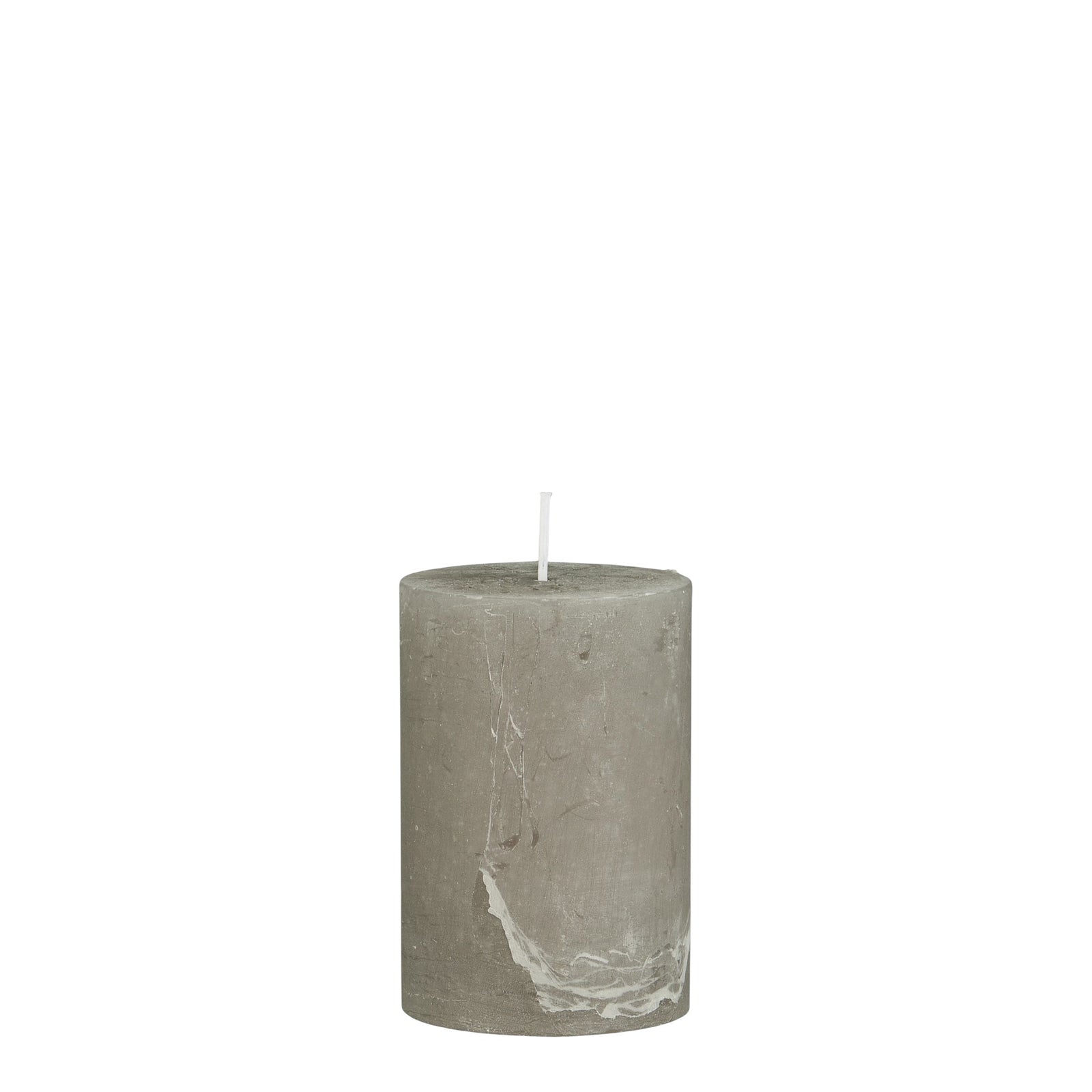 Blockkerze RUSTIKAL | French Grey 10 cm