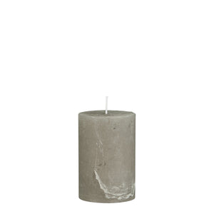 Blockkerze RUSTIKAL | French Grey 10 cm