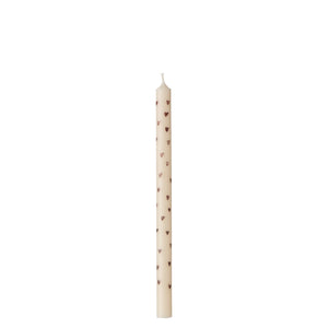 Stabkerze CELIA | Braune Herzen Ø: 1.3 cm 5er Set