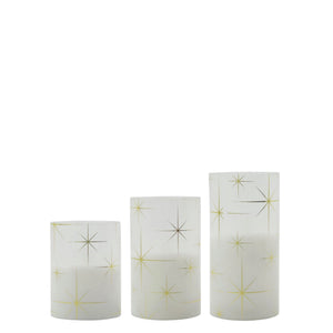 Kerze LED STAR  3er-Set