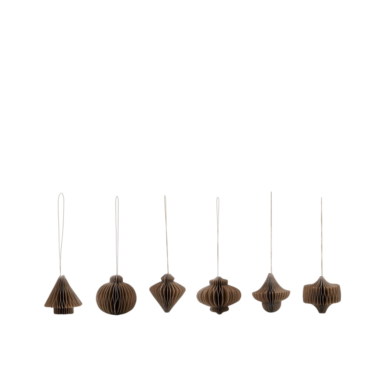 Weihnachtsdekoration COMB | Light brown 6 Stk.