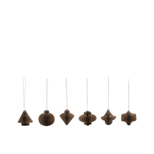 Weihnachtsdekoration COMB | Light brown 6 Stk.