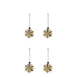 Hängedekoration STELLA | White - Gold 4er-Set