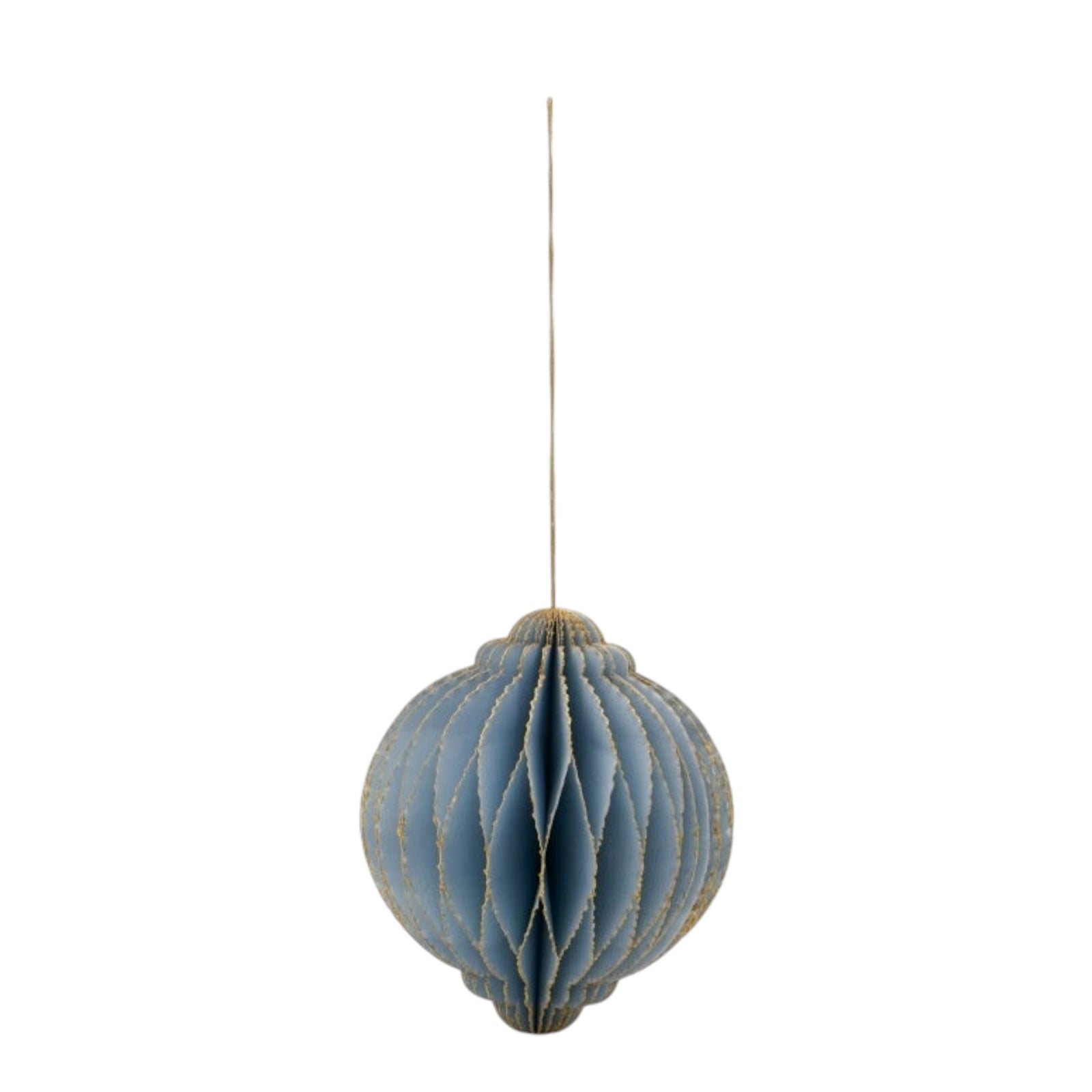 Hängeornament ALSTA Medium | Light blue - Golden