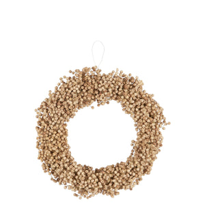 Kranz Holzperlen NATUR | Ø: 25 cm