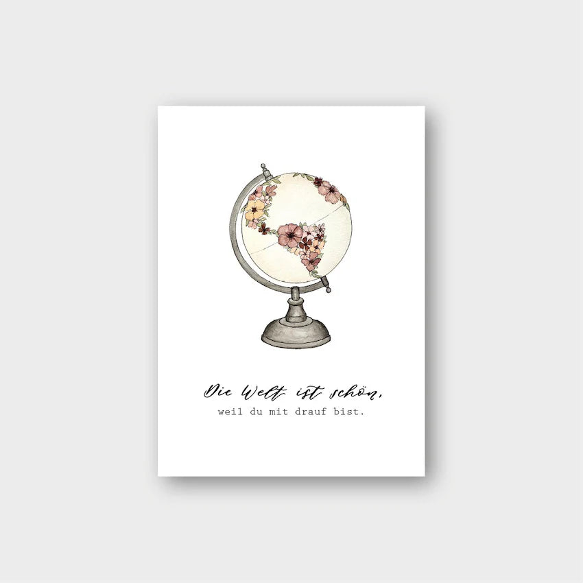 Postkarte SCHÖNE WELT
