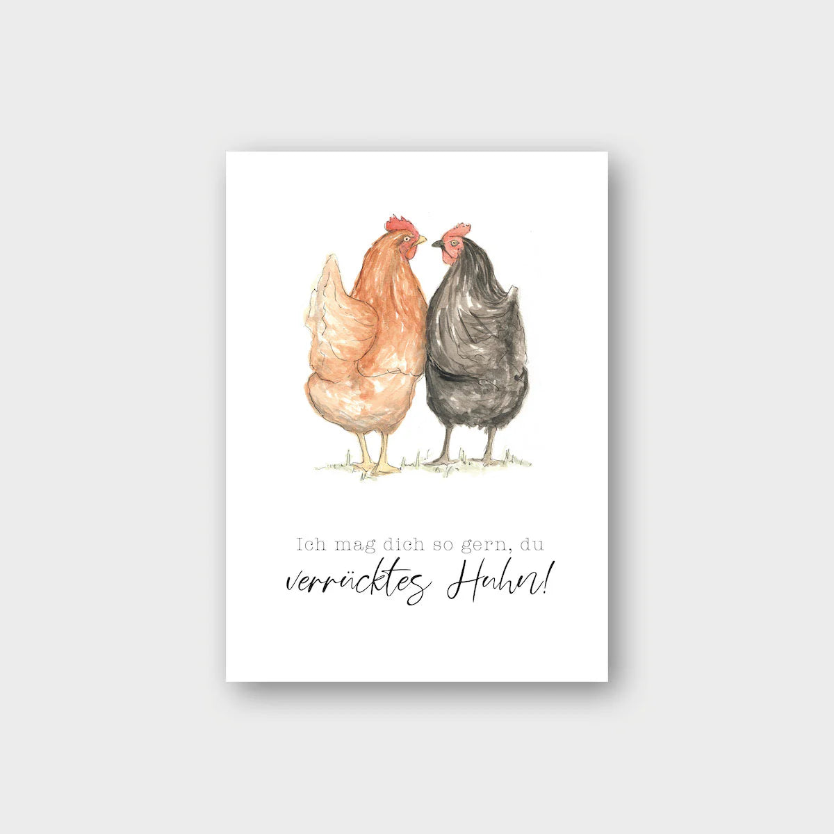 Postkarte VERRÜCKTES HUHN