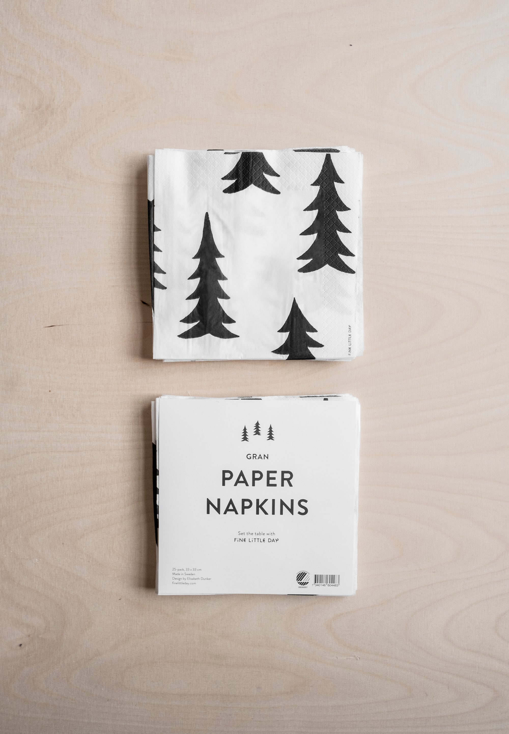 Papierservietten GRAN | Weiss - Schwarz