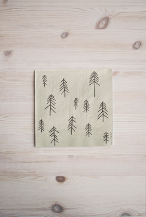 Papierservietten TALL  | Beige - Schwarz