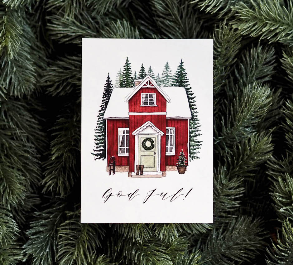 Postkarte GOD JUL